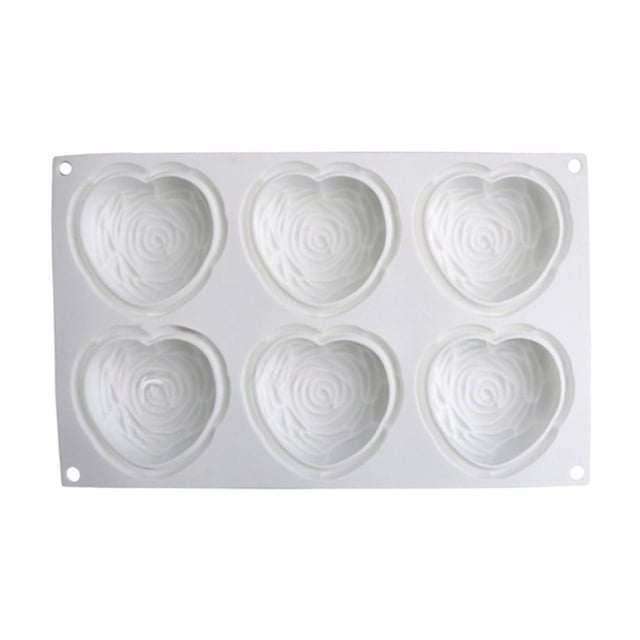 Pisexur Batería de cocina Moldes de silicona para tartas de varios corazones para la cocina del hogar