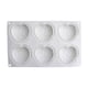 thumbnail image 2 of Juego de moldes de silicona para pasteles con forma de corazón | Molde de 5 piezas para pasteles y cupcakes | Apto para uso alimentario, antiadherente, apto para horno y microondas | Blanco y morado, 2 of 6