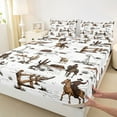 thumbnail image 3 of Castle Fairy Female Men Western Cowboys Bed Sheets,Farm Highland Cow King Sheets, 3 of 7