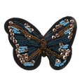 thumbnail image 2 of veasfak Butterfly Sequin Beaded Patch Sewing Embroidery Motif Applique Patches DIY Blue, 2 of 9