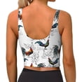 thumbnail image 4 of Goofa Cool Chicken Printed Sports Bras for Women, High Impact Running Bra Workout Crop Tank Tops Longline Sports Bra Push up-Small, 4 of 9
