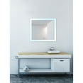 thumbnail image 4 of CWI Lighting 36" x 40" Abigail Matte White Rectangle LED Wall Mirror, 4 of 5