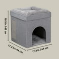 thumbnail image 4 of TRIXIE Crazy Cube Stackable 1-Story Indoor Cat Condo, Cat House with Scratching Pad, Gray, 4 of 7