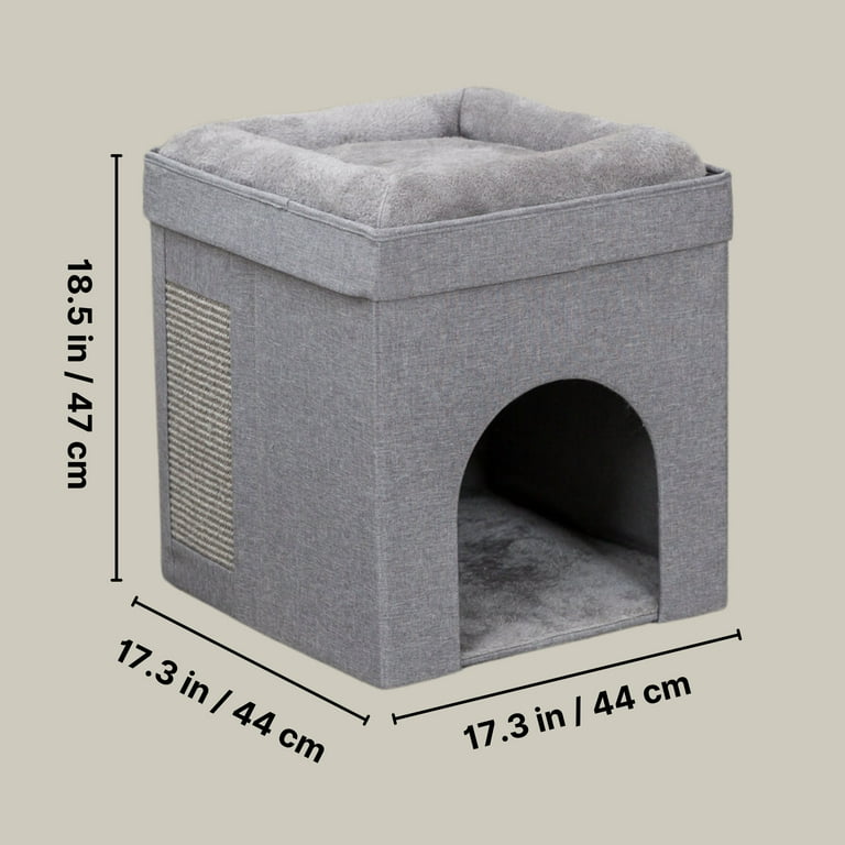 TRIXIE Crazy Cube Stackable 1-Story Indoor Cat Condo, Cat House