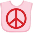 thumbnail image 3 of Inktastic Fun Red Peace Sign Boys or Girls Baby Bib, 3 of 4