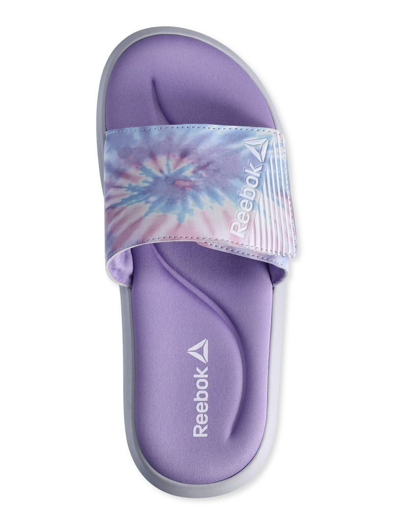Reebok Women's Adjustable Memory Foam Slide Sandals with Cushioned