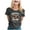 A-Grey509, variant on Women's Deer Floral Graphic Cutout Shoulder T-Shirt Casual Everyday Short-Sleeve Basic Tee