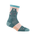thumbnail image 3 of Darn Tough Women's Bear Town Micro Crew Lightweight with Cushion, Medium, Quartz, Purple, Aqua (Variety Pack), 3 of 8