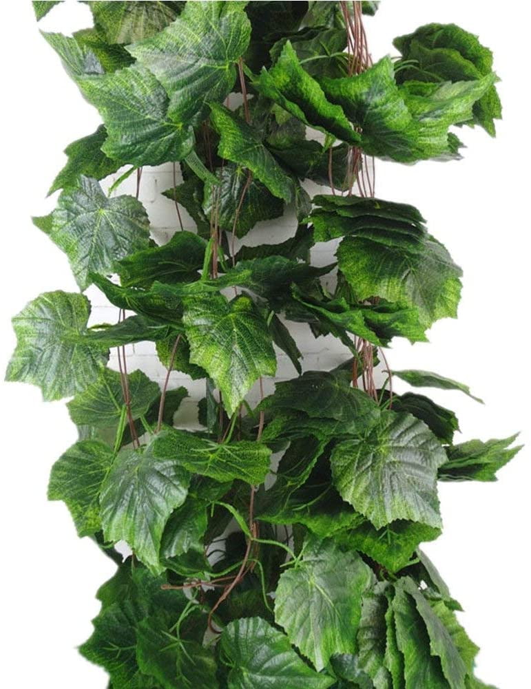 8 Ft Artificial Greenery Ivy Vine Plants Foliage Grape Leaves Vine