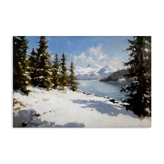 Way Up North Landscape Canvas Wall Art, design by Petal Prints Design