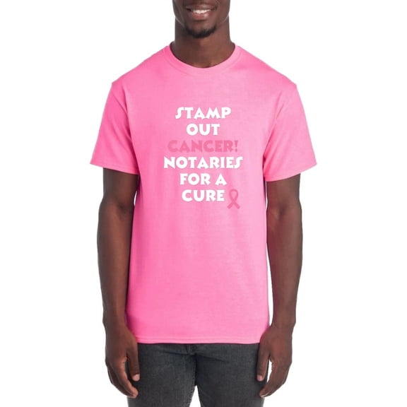 Notary Support Cancer Awareness T-Shirt – “Stamp Out Cancer - Notaries Supporting the Fight” 100% Cotton Unisex Tee, Charity Shirt