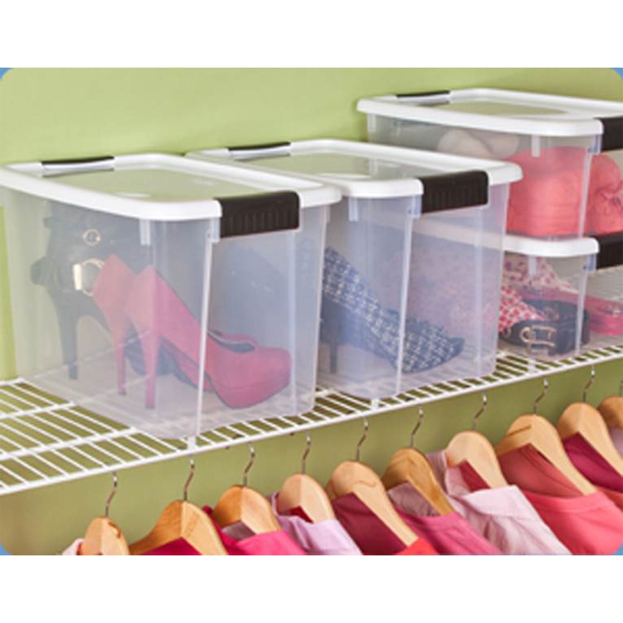 Sterilite 30 Qt Clear Plastic Stackable Storage Bin w/ Grey Latch Lid, 12  Pack, 12pk - Foods Co.