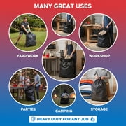 33 Gallon Trash Bags (100 Count), Garbage Bags 30-32 Gallon, High Density Bags with Tying Ropes