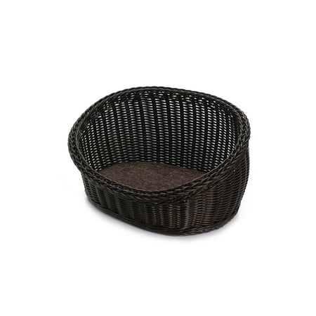 Pet Products Rabbit Rattan Wicker Style Indoor Outdoor Pet Bed for Small Dog, Cat, Rabbit, or other Pet ()