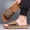 Khaki, variant on Double-Layer Spliced Single Band Slides Neat Edge Stitching Rugged Anti-Slip Outsole Driving Footwear
