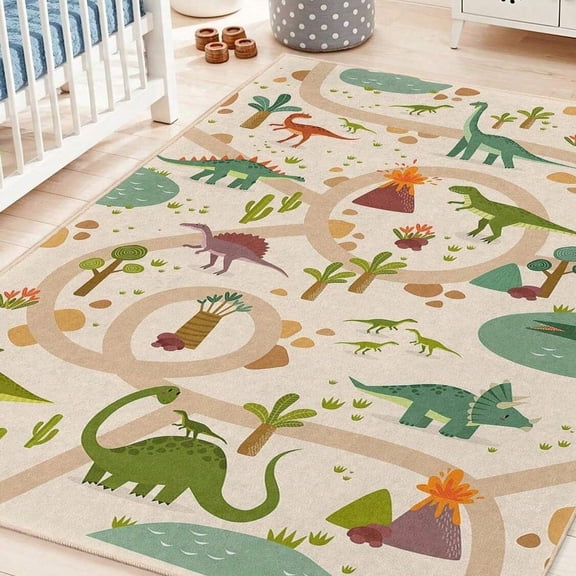 [Room Decor Rug]Carpet Dinosaur Rug Playroom Carpet, NonSlip