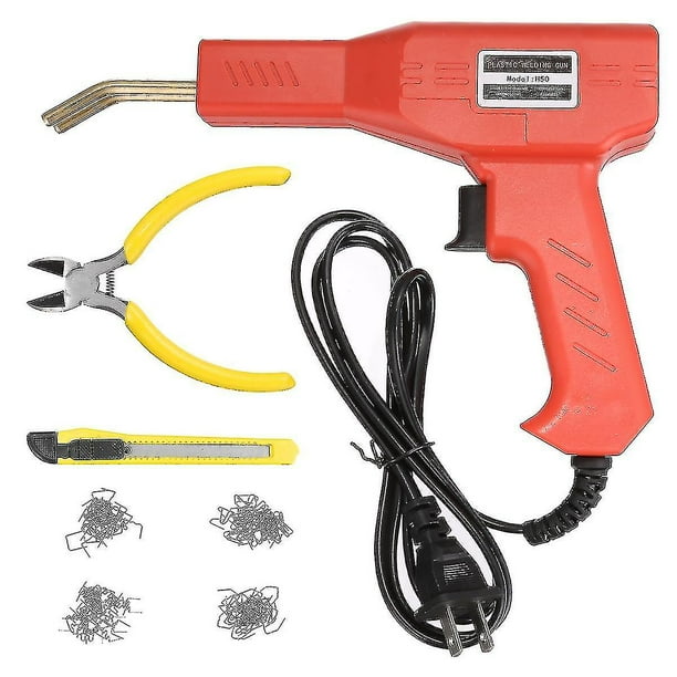Máquina de soldadura de plástico, Kit de reparación de parachoques de coche, grapadora caliente de mano, 1 artículo