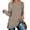 Beige, variant on Ofreoo Women's Long Sleeve Sweatshirts Color Block Fall Crewneck Sweaters Tunic Tops Loose Fit Side Slit Blouse Brown
