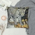 thumbnail image 2 of Leopard Print Pillow Cover,Romantic Gold Glitter Heels Rose Luxurious Decorative Cushion Cover ,Cheetah Animals Fashion Reversible Print Couch Pillow Cover for Bed or Sofa,, 2 of 5