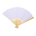 thumbnail image 3 of Paper Folding Fan Bamboo Hand Held Fan Blank for Kids Drawing Handheld Paper Fan Handheld Folded Fan for Home Painting Wall Gift 12 Inch, 3 of 10