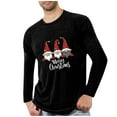 thumbnail image 2 of Yaoyar Men Christmas Gnome Shirt Long Sleeve Graphic Christmas Pajamas Holiday Fitness Top T-Shirt, 2 of 4
