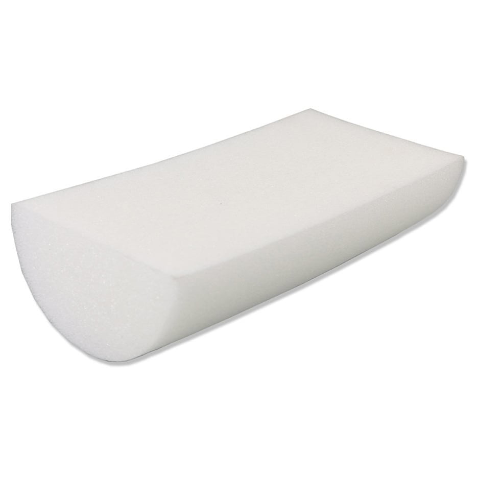 CanDo PE Professional Grade White Foam Roller HalfRound