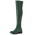 thumbnail image 1 of Unique Bargains Bottes Cuissardes à Talons Blocs à Bout Rond pour Femmes, 1 of 7