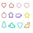 thumbnail image 2 of Diy Fudge Cake Cookies Mold Colorful Plastic Cute Shape Kitchen Baking Mold, 2 of 5