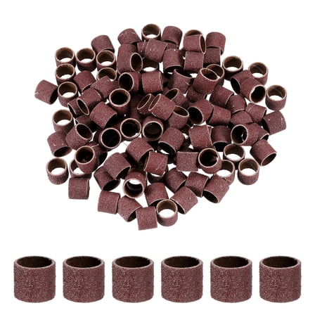 Uxcell 200pcs Sanding Drums 1/2 Inch Grit 120 Sanding Sandpaper Mini Sanding Sleeves for Drum Sander Rotary Tools