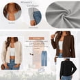 thumbnail image 3 of SUNBS Long Sleeve Sweaters for Women Cropped Cardigan Womens Lightweight Blouse Fashion Knit Top Button Up Clothes, 3 of 7