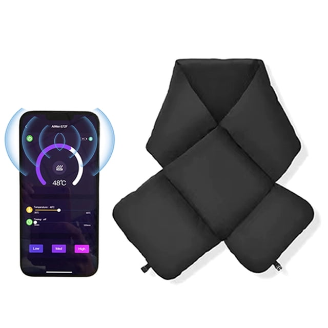 Bufanda calentada eléctrica con carga USB, almohadilla térmica para cuello de invierno