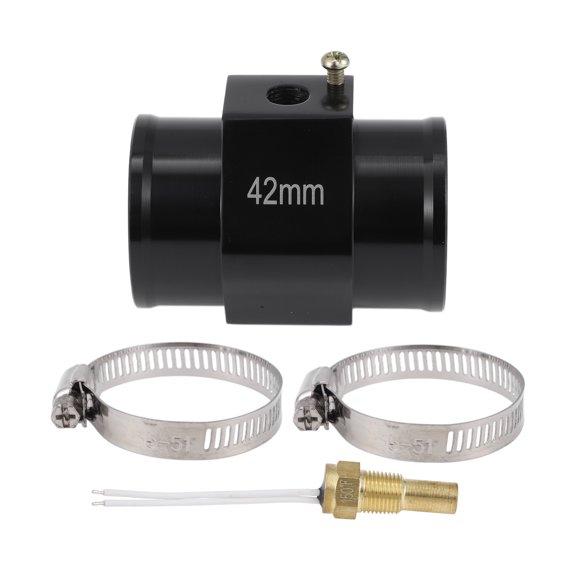 Unique Bargains 12V/24V Universal Water Temp Sensor Kit, 1/8"NPT 1.65" Black Adapter 150'F On - 135'F Off for Automotive Radiator & Engine Cooling