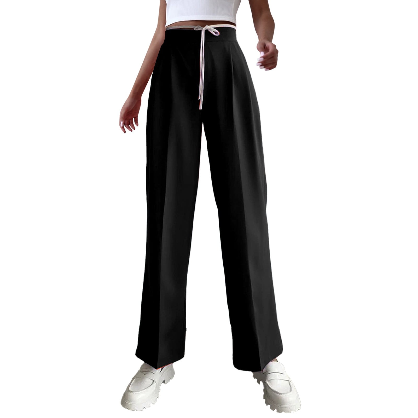 2DXuixsh Pants for Women Peg Pants with Tie Womens Cargo Pants