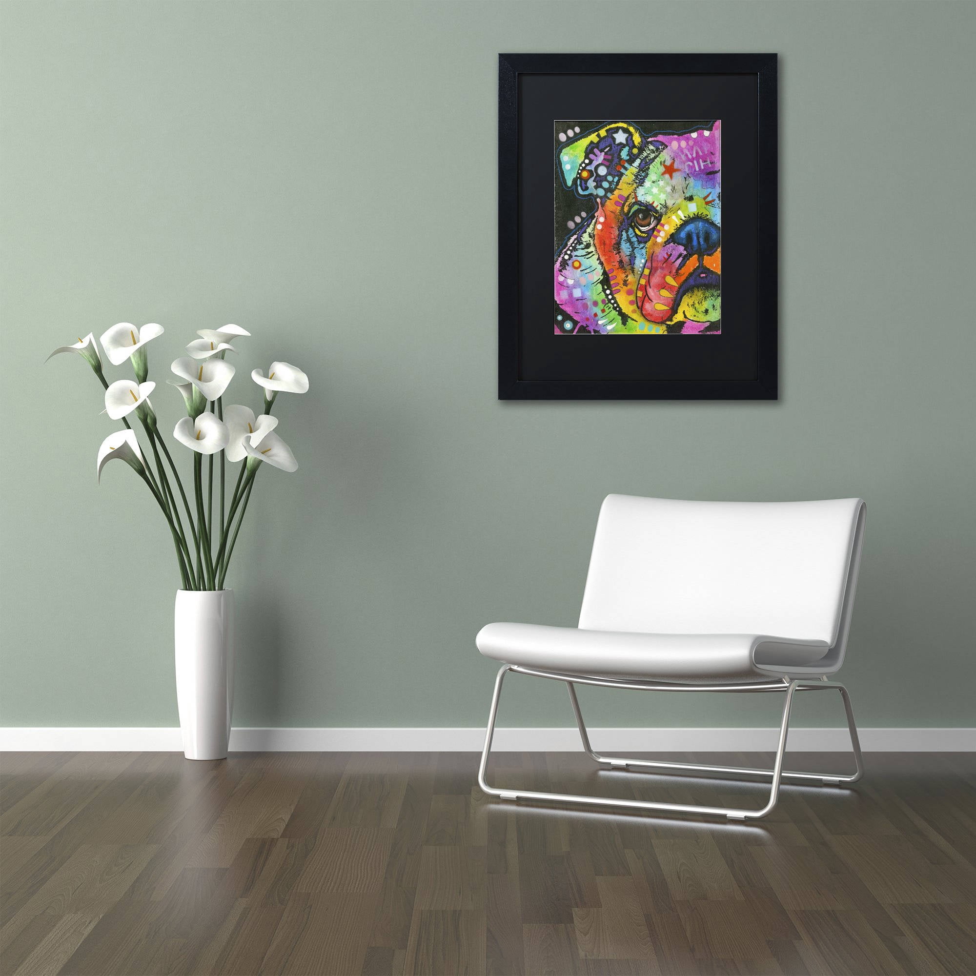 Trademark Fine Art "What you lookin at" Canvas Art by Dean Russo, Black Matte, Black Frame