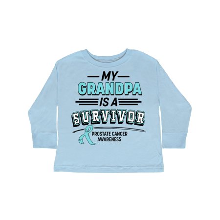 

Inktastic My Grandpa is a Survivor- Prostate Cancer Awareness Gift Toddler Boy or Toddler Girl Long Sleeve T-Shirt