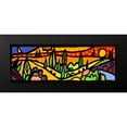 thumbnail image 2 of Wallas 18x9 Black Modern Framed Museum Art Print Titled - Vallata al tramonto, 2 of 5