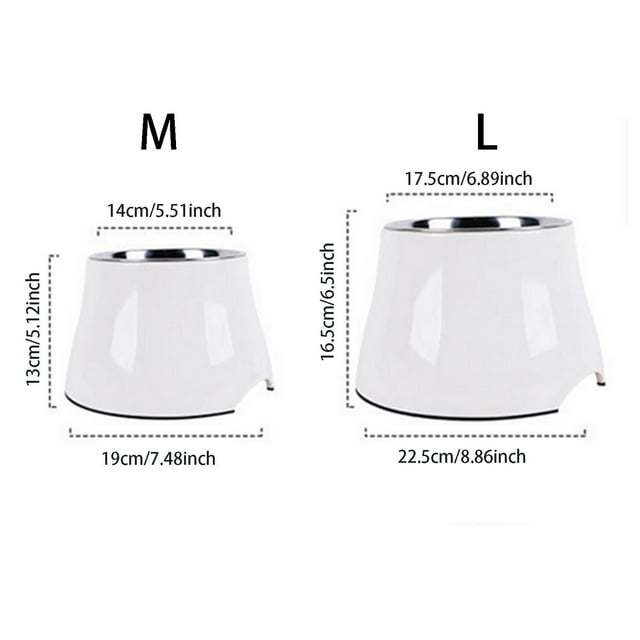Ltdhehe Bol Surélevé en Acier Inoxydable pour Chats et Chiens Mangeoire Intérieure Durable Design Élevé Récipient à Nourriture et Eau