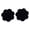 Black, variant on 10 Pairs Flower Satin Self Adhesive Breast Petal Pasties Cover Bra Pad Sticker - Nude, 7.5cm
