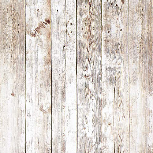 Heroad 16.4Ft Rustic Wood Wallpaper, Wood Plank Wallpaper - Self Adhesive  /Removable /Shiplap Weathered Reclaimed Distressed Wood /Stick and Peel 