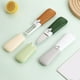 thumbnail image 1 of Juego de cuchillos peladores multifuncionales | Pelador de frutas y verduras de acero inoxidable 2 en 1 | Mango ergonómico portátil | Cortador compacto y ligero | Naranja Gris Verde | 18,3x5,3cm, 1 of 7