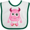 thumbnail image 3 of Inktastic Cute Monster, Pink Monster, Funny Monster, Horns Boys or Girls Baby Bib, 3 of 4