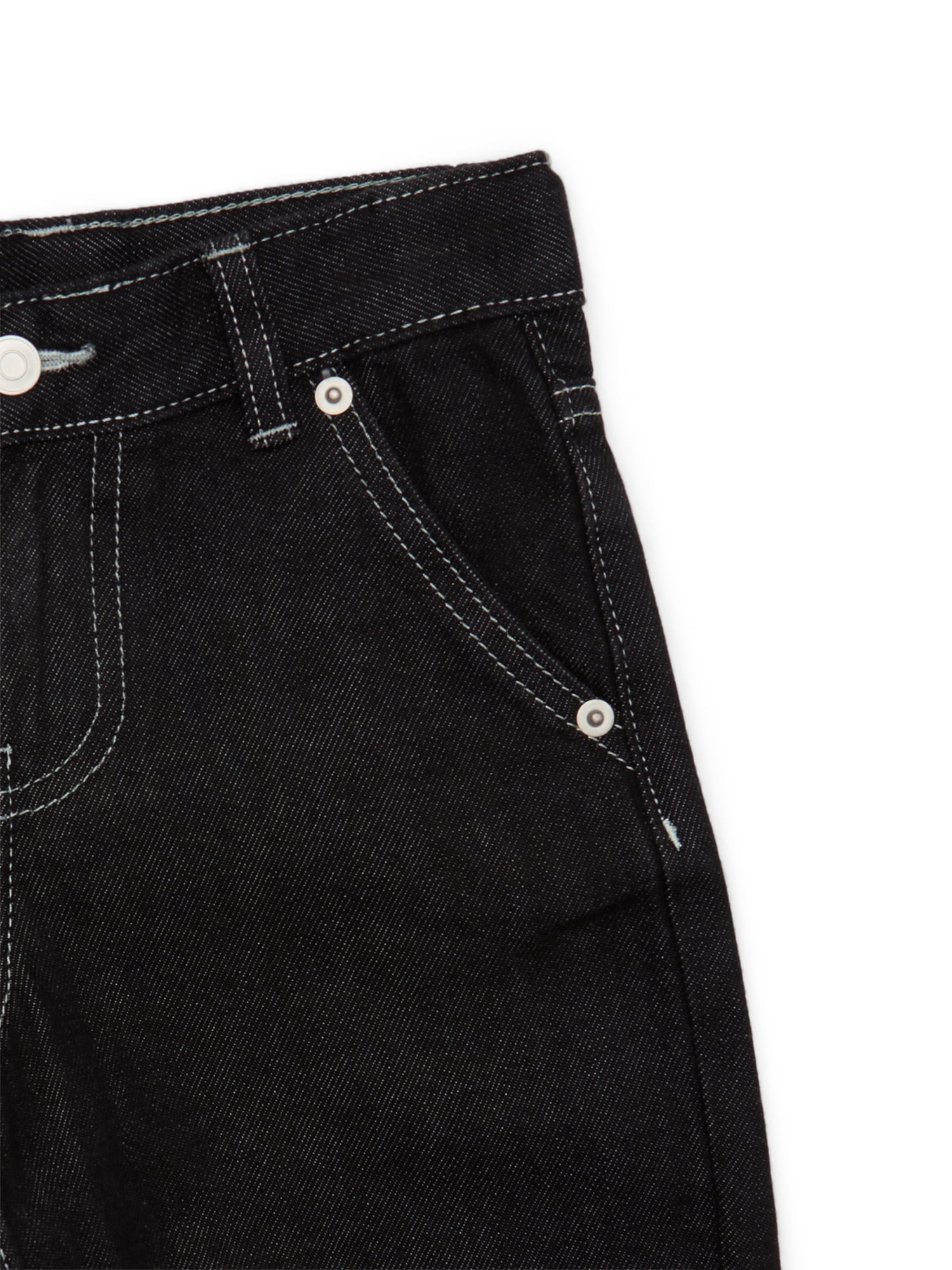 Wonder Nation Baggy Twill Denim Pant, Sizes 4-16 & Husky