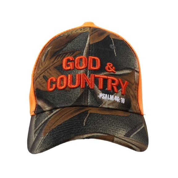 Cap God & Country Camo & Orange, (Hardcover)