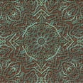 thumbnail image 1 of Ahgly Company Machine Washable Indoor Square Transitional Dull-Sea Green Area Rugs, 7' Square, 1 of 7