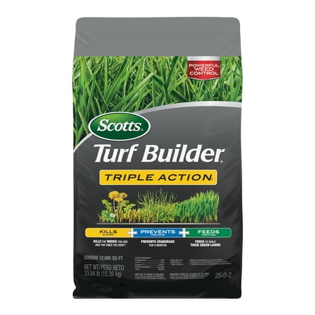 Turf Builder Triple Action1  12 000 sq. ft.  Lawn Fertilizer with Weed Control and Preventer