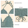 thumbnail image 4 of Parte superior de bikini Nikou de punto sujetador de crochet atado para playa de verano, 4 of 5