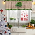 thumbnail image 5 of St. Patrick's Day Curtain Valances for Windows, Kitchen Valance Window Treatments Panel 2 Pack, Spring Green Shamrocks Truck Coin Plaid Rod Pocket Short Curtains for Bathroom Bedroom 54 x 18 Inch, 5 of 8
