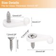 thumbnail image 2 of Uxcell 56Sets 25mm Plastic Glass Retainer Clips Kit for 8mm Thick Glass, White, 2 of 6