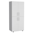 thumbnail image 2 of JERFIT White Modern Armoire Wardrobe Closet with Hanging Rods & Shelves, Freestanding Storage Cabinet Organizer for Bedroom, 2 of 7