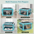 thumbnail image 2 of LAKWAR Dog Playpen Sturdy with Gate,34 in-Pet Kennel Crate Indoor for Puppies Cat Small Dogs,Dog Fence Pet Playpen Outdoor with Safety PVC Frame, 2 of 9